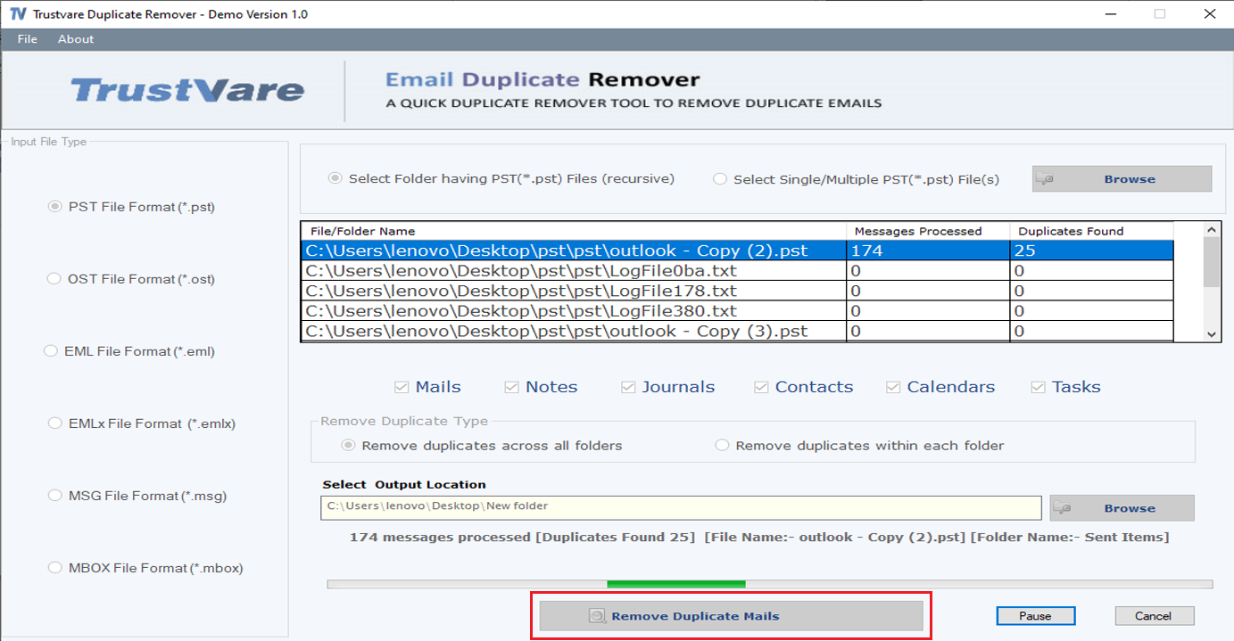 click-remove-duplicate-mails