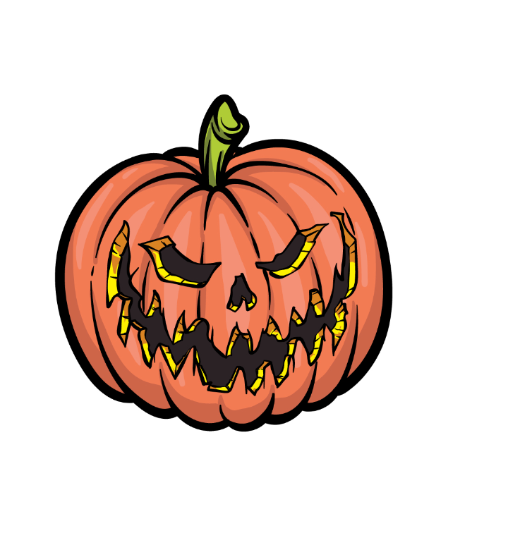 How to draw a scary pumpkin