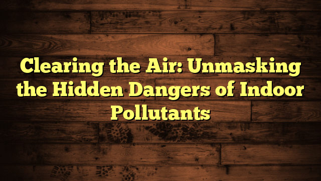 Clearing the Air: Unmasking the Hidden Dangers of Indoor Pollutants