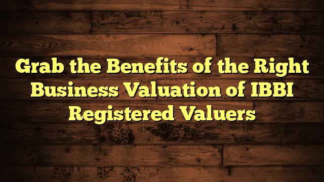 Grab the Benefits of the Right Business Valuation of IBBI Registered Valuers