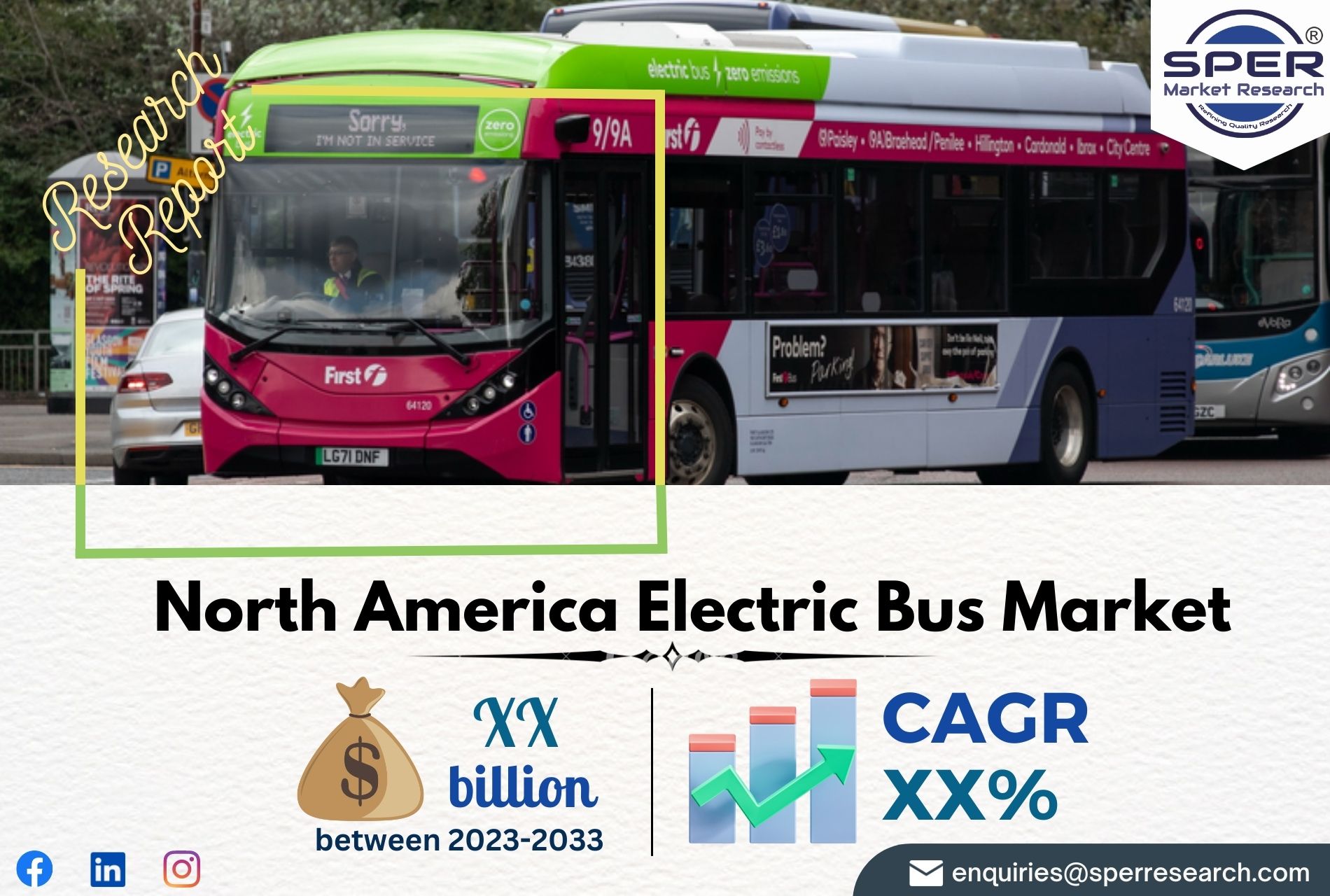 North America Electric Bus Market Share 2023, Growth Drivers, Trends Analysis under Key Manufacturer, Revenue, Competitive Analysis and Future Scope 2033: SPER Market Research