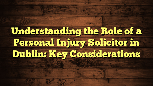 Understanding the Role of a Personal Injury Solicitor in Dublin: Key Considerations