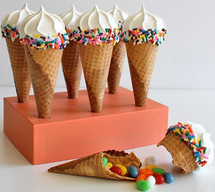 An attractive ice-cream-cone-holder-box.