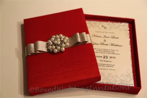 An attractive image of wedding-invitation-box.