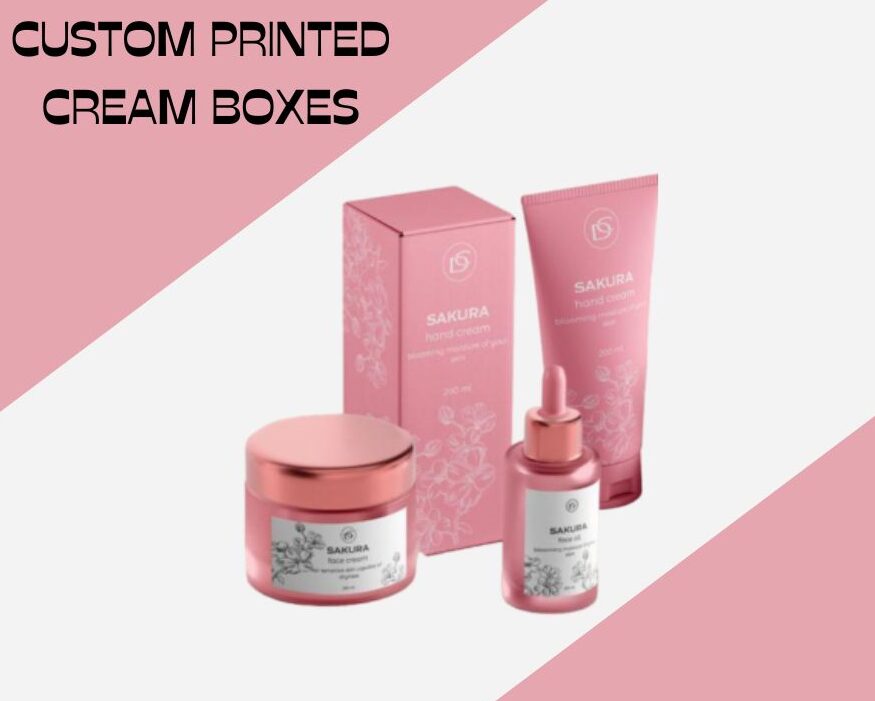 Custom printed cream boxes