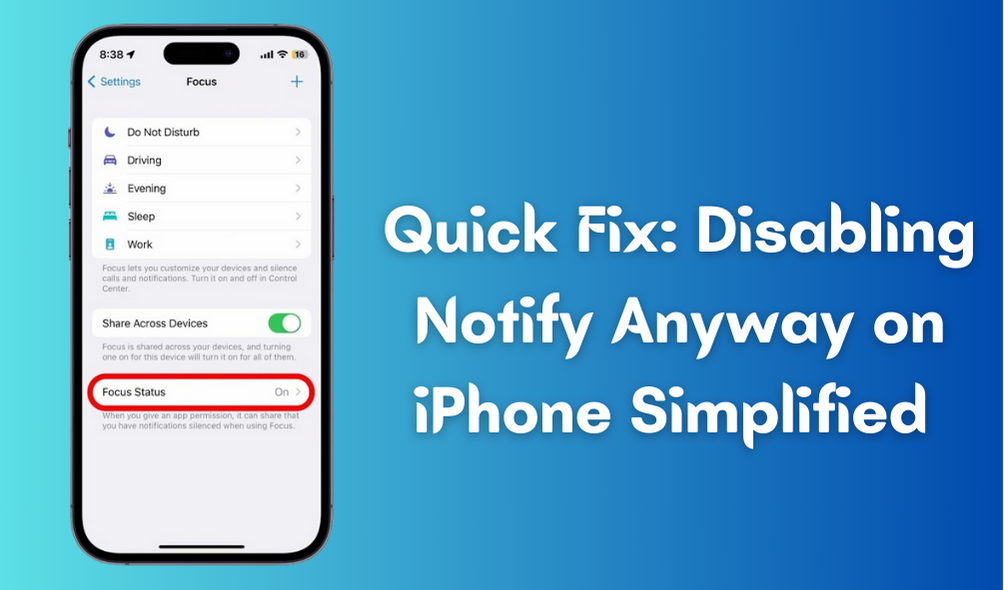 Notify Anyway on iPhone