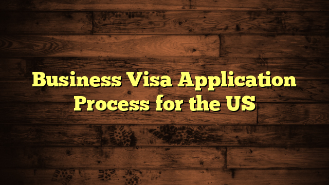 Business Visa Application Process for the US