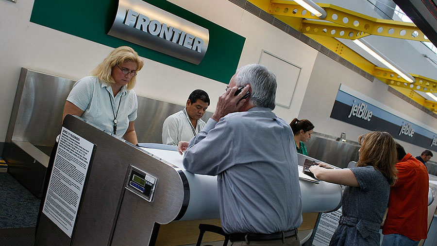 Check in with Frontier Airlines