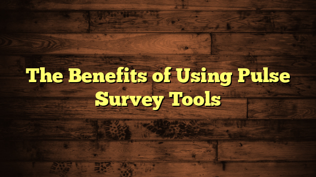 The Benefits of Using Pulse Survey Tools