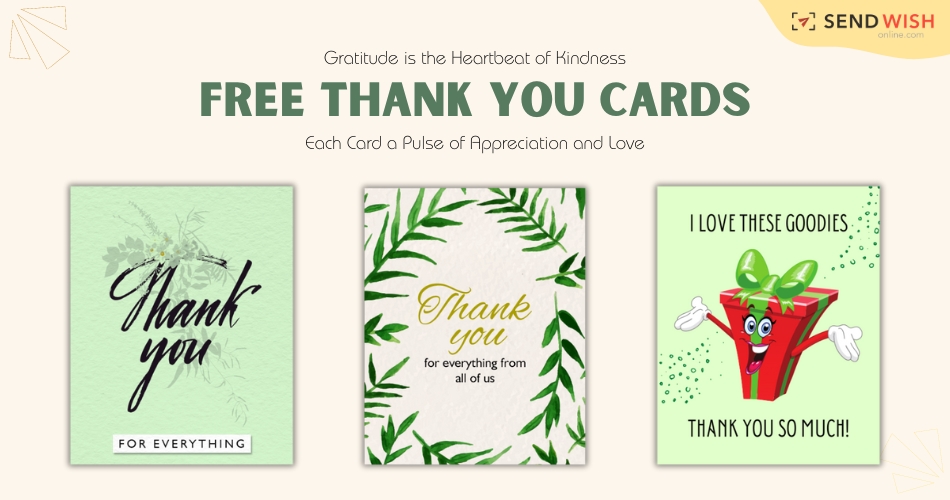 Free thank you cards
