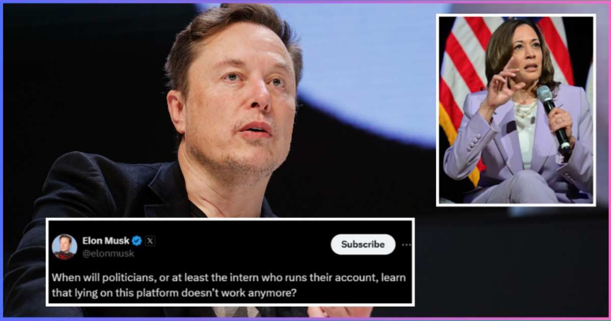 Here's How Elon Musk Schooled Kamala Harris for 'Lying' on Social Media About Donald Trump